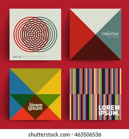 Abstract covers set. Modernism. Applicable for Covers, Placards, Posters, Flyers and Banner Designs.