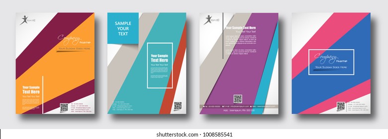 Abstract covers set vector design. Collection of Professional business flyer, stylish brochure, magazine cover, poster & corporate banner design, template, corporate backgrounds, EPS10..