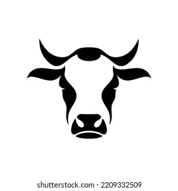 abstract cow head logo vector