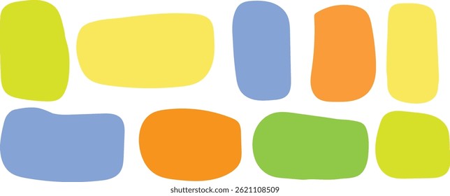 Abstract Cow Print and Colorful Blob Shape Collection