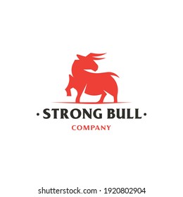 Abstract Cow Steak Premium Logo Design. Creative Bull Horns Line Icon Symbol. Luxury Wings Bird Logotype