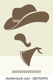 abstract cowboy character