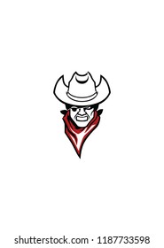 abstract cowboy logo