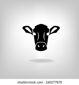 Abstract cows head. Logo design for the company.