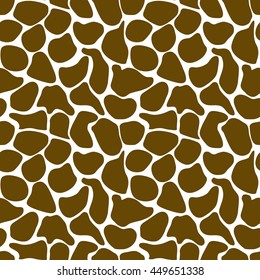 Abstract cows spotted vector seamless pattern background, buff and calf brown spots on white backdrop, used on websites of eco organic dairy farms and milk, meat, beef shops advertisement