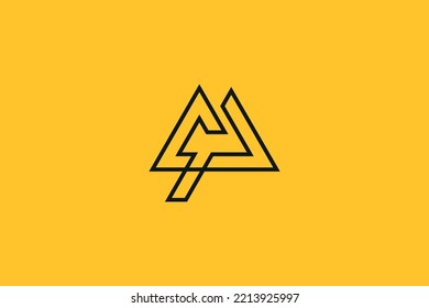 Abstraktes Symbol für das Monogramm des CP-, PC-, C-, P-Buchstaben-Logos
