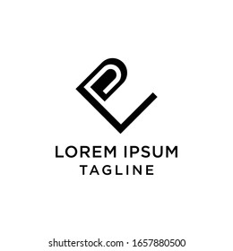 Abstract CP, PC Logo Design Template