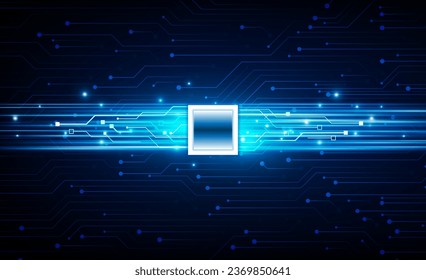 Abstract CPU artificial intelligence Key Door open Light out success background Hitech communication concept innovation background, vector design
