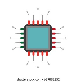 abstract cpu icon image 