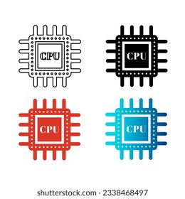 Abstract CPU Silhouette Illustration, can be used for business designs, presentation designs or any suitable designs.