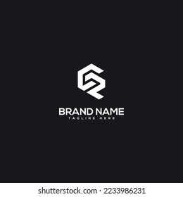 Abstract CR, RC, C, R Letters Logo Initial Based Monogram Icon Vector.