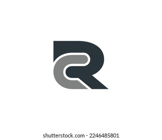 Resumen CR, RC Letra Creative Logo Design. Icono de alfabeto vectorial único y profesional.