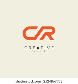 Abstract CR RC Letter Modern Monogram Style Logo Design. Initial vector template.