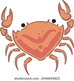 Abstract crab illustration for decoration on marine life, nautical, seafood and coastal living style concept.
