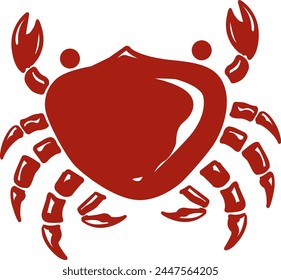 Abstract crab illustration for decoration on marine life, nautical, seafood and coastal living style concept.