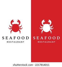 Abstract crab or seafood logo for business, restaurant and shop.