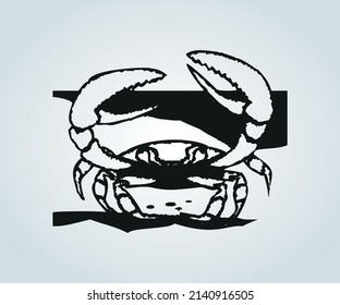 Abstract crab with shading techniques for illustration