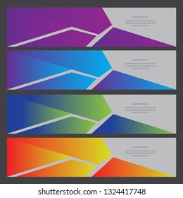 abstract crack banner template