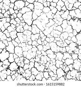 Abstract Crack Overlay Black White Background Stock Vector (Royalty ...