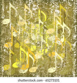 abstract cracked background musical note
