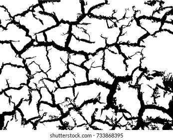 Abstract cracked background. Vector illustration.