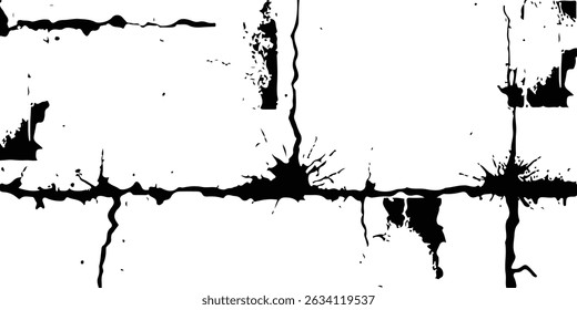 Abstract Cracked Surface Texture in Grunge Style on White Background – Ideal for Backgrounds, Posters, and Digital Art. 