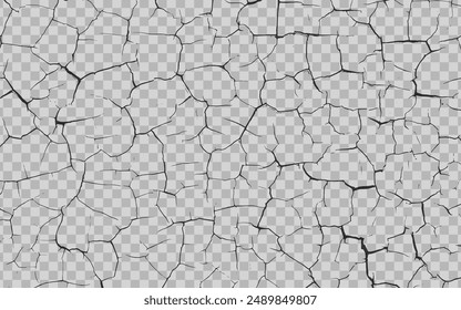 Abstractas textura agrietada en la ilustración de fondo de Vector transparente.