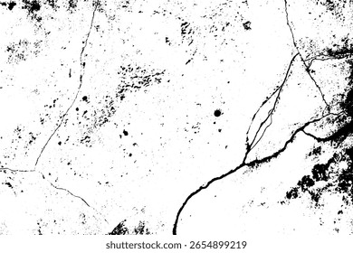 Abstrato rachaduras textura de parede de concreto branco e preto