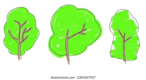 Abstrakter Krebs mit Form wie Baum. Crayon schrieb Textur. handgezeichnete Krabben 