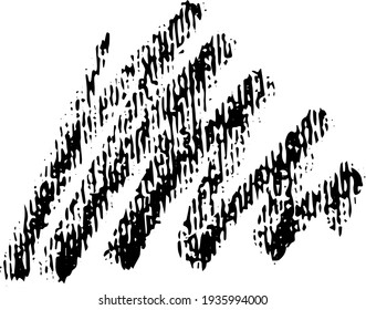 Resumen de la infarto cerebral sobre el fondo blanco. Sencilla textura de guijarros de crayón negro. Muestra de manjares pasteles de cera. Es una mano dibujada.