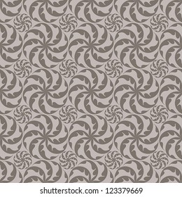 Abstract cream background, circles damask ornament, retro seamless pattern, geometric vector wallpaper, arabesque fabric for decoration and design