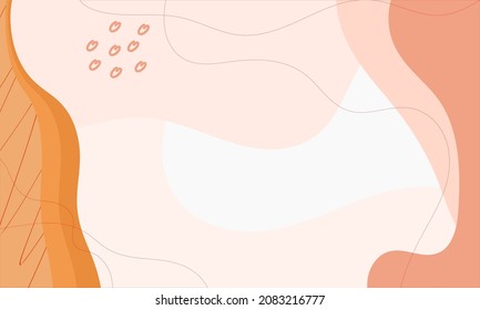 Abstract cream background of doodle shapes, lines on white background with blank space in center for text.