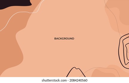 Abstract cream background of doodle shapes, lines on white background with blank space in center for text.