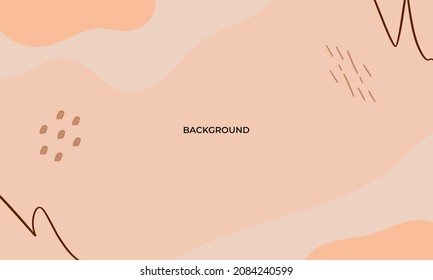 Abstract cream background of doodle shapes, lines on white background with blank space in center for text.