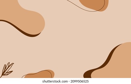 Abstract cream background of doodle shapes, lines on purple background with blank space in center for text. Minimalist pastel background.