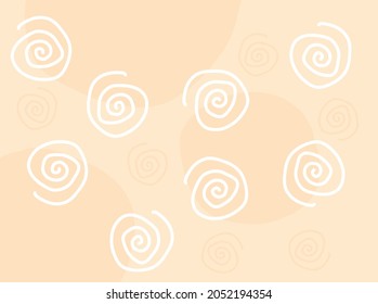 Abstract cream background with white circle line pattern