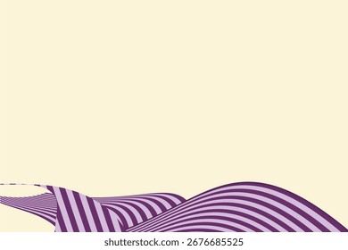 Abstract Cream Beige Background with Violet Wave, Soft Circles, and Gentle Hues – Perfect for Presentations, Wallpapers, and Wrapping Paper