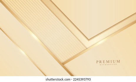 Abstract cream color with golden stripes decoration, luxury, modern