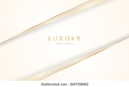 Abstract cream colored background with elegant golden lines with free space for design. vector illustration about elegant modern template design
