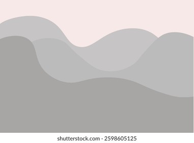 Abstract cream and gray wave modern soft texture with smoth and clean vector subtle background illustration