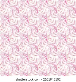 Abstract cream and pink spirograph twisted wireframe ethnic pattern on the white background. Vector illustration. Wrapping paper.