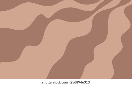 Abstract cream rays background. Fluid lines ornament. Vector illustration