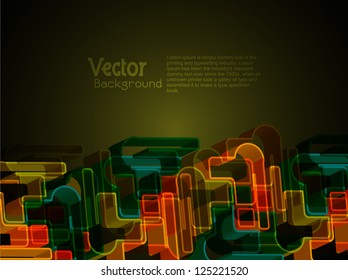 Abstract creative 3d design background, vector illustration