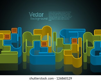 Abstract creative 3d design background, vector illustration