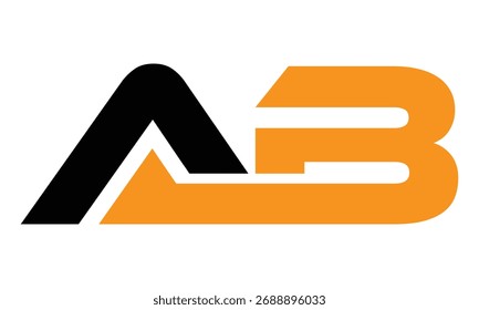 abstract creative ab letter logo design art.
