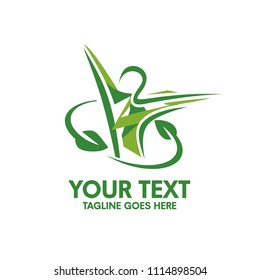 abstract creative active health logo vector