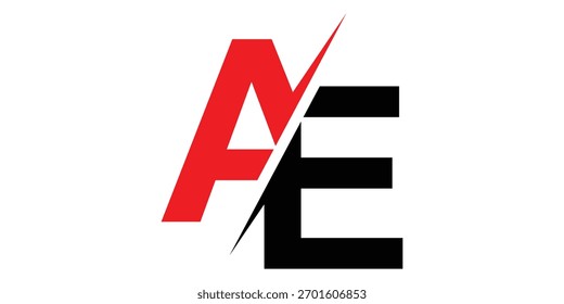 Arte abstracto del diseño del logotipo de la carta de EA creativa.