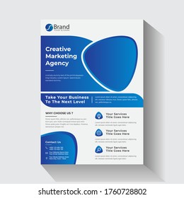 Abstract creative agency flyer Corporate Business Flyer poster pamphlet brochure cover design layout background a4 template. Vector illustration