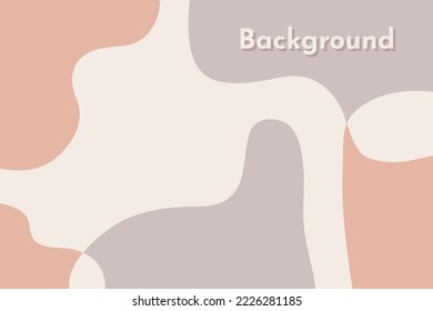 Resumen de fondo de arte creativo con figuras dibujadas a mano improvisadas, colores mate, calmados en un estilo abstracto moderno para afiches, postales, pancartas. Ilustración del vector