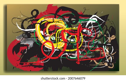 Abstract creative art for background, wall decoration, abstract painting, cool wallpaper